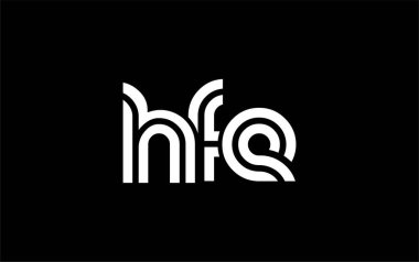 HFE Yaratıcı Eşsiz Modern Harf Logosu Tasarımı. Benzersiz bir harf dizaynına sahip stilize logo, soyut minimalist estetik ve modern cazibe sunar.