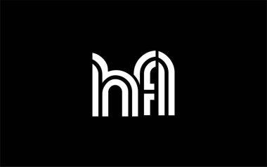 HFL Yaratıcı Eşsiz Modern Harf Logosu Tasarımı. Benzersiz bir harf dizaynına sahip stilize logo, soyut minimalist estetik ve modern cazibe sunar.