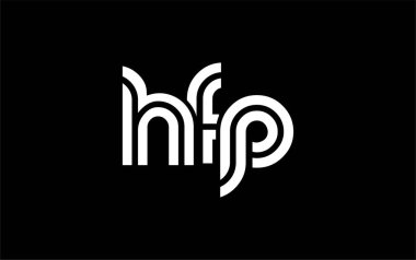 HFP Yaratıcı Eşsiz Modern Harf Logosu Tasarımı. Benzersiz bir harf dizaynına sahip stilize logo, soyut minimalist estetik ve modern cazibe sunar.