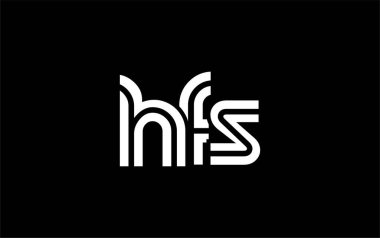 HFS Yaratıcı Eşsiz Modern Harf Logosu Tasarımı. Benzersiz bir harf dizaynına sahip stilize logo, soyut minimalist estetik ve modern cazibe sunar.