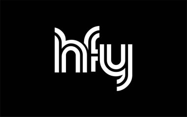 HFY Yaratıcı Eşsiz Modern Harf Logosu Tasarımı. Benzersiz bir harf dizaynına sahip stilize logo, soyut minimalist estetik ve modern cazibe sunar.