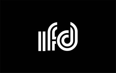 IFD Yaratıcı Eşsiz Modern Harf Logosu Tasarımı. Benzersiz bir harf dizaynına sahip stilize logo, soyut minimalist estetik ve modern cazibe sunar.