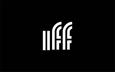 IFF Yaratıcı Eşsiz Modern Harf Logosu Tasarımı. Benzersiz bir harf dizaynına sahip stilize logo, soyut minimalist estetik ve modern cazibe sunar.
