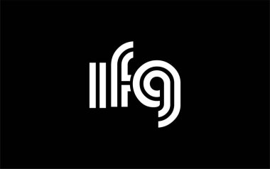 IFG Yaratıcı Eşsiz Modern Harf Logosu Tasarımı. Benzersiz bir harf dizaynına sahip stilize logo, soyut minimalist estetik ve modern cazibe sunar.