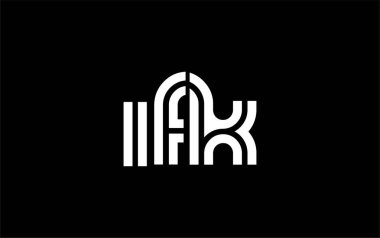 IFK Yaratıcı Eşsiz Modern Harf Logosu Tasarımı. Benzersiz bir harf dizaynına sahip stilize logo, soyut minimalist estetik ve modern cazibe sunar.