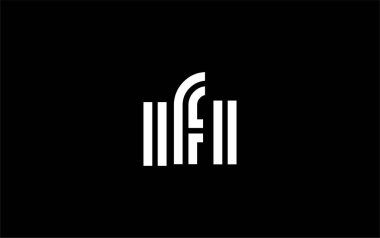 IFI Yaratıcı Eşsiz Modern Harf Logosu Tasarımı. Benzersiz bir harf dizaynına sahip stilize logo, soyut minimalist estetik ve modern cazibe sunar.