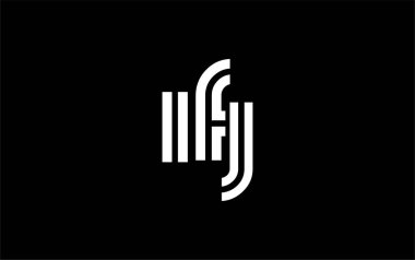 IFJ Yaratıcı Eşsiz Modern Harf Logosu Tasarımı. Benzersiz bir harf dizaynına sahip stilize logo, soyut minimalist estetik ve modern cazibe sunar.