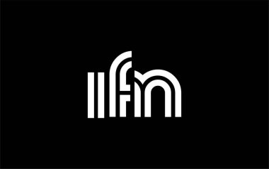IFN Yaratıcı Eşsiz Modern Harf Logosu Tasarımı. Benzersiz bir harf dizaynına sahip stilize logo, soyut minimalist estetik ve modern cazibe sunar.