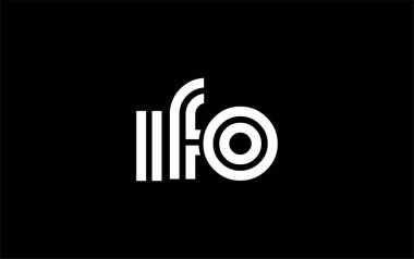 IFO Yaratıcı Eşsiz Modern Harf Logosu Tasarımı. Benzersiz bir harf dizaynına sahip stilize logo, soyut minimalist estetik ve modern cazibe sunar.