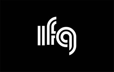 IFQ Yaratıcı Eşsiz Modern Harf Logosu Tasarımı. Benzersiz bir harf dizaynına sahip stilize logo, soyut minimalist estetik ve modern cazibe sunar.