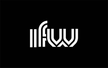 IFW Yaratıcı Eşsiz Modern Harf Logosu Tasarımı. Benzersiz bir harf dizaynına sahip stilize logo, soyut minimalist estetik ve modern cazibe sunar.
