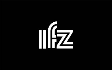 IFZ Yaratıcı Eşsiz Modern Harf Logosu Tasarımı. Benzersiz bir harf dizaynına sahip stilize logo, soyut minimalist estetik ve modern cazibe sunar.