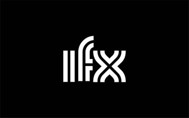 IFX Yaratıcı Eşsiz Modern Harf Logosu Tasarımı. Benzersiz bir harf dizaynına sahip stilize logo, soyut minimalist estetik ve modern cazibe sunar.
