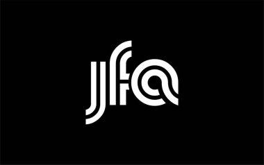 JFA Yaratıcı Eşsiz Modern Harf Logosu Tasarımı. Benzersiz bir harf dizaynına sahip stilize logo, soyut minimalist estetik ve modern cazibe sunar.