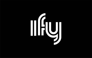 IFY Yaratıcı Eşsiz Modern Harf Logosu Tasarımı. Benzersiz bir harf dizaynına sahip stilize logo, soyut minimalist estetik ve modern cazibe sunar.