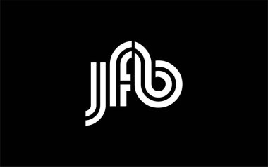 JFB Yaratıcı Eşsiz Modern Harf Logosu Tasarımı. Benzersiz bir harf dizaynına sahip stilize logo, soyut minimalist estetik ve modern cazibe sunar.