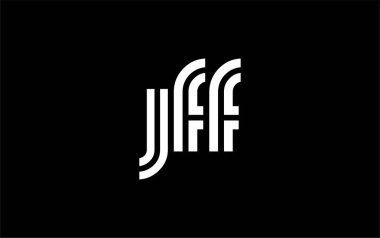 JFF Yaratıcı Eşsiz Modern Harf Logosu Tasarımı. Benzersiz bir harf dizaynına sahip stilize logo, soyut minimalist estetik ve modern cazibe sunar.