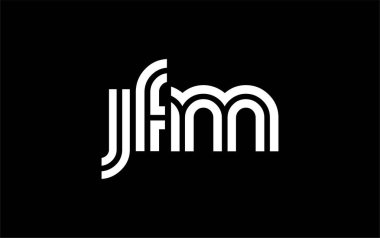 JFM Yaratıcı Eşsiz Modern Harf Logosu Tasarımı. Benzersiz bir harf dizaynına sahip stilize logo, soyut minimalist estetik ve modern cazibe sunar.