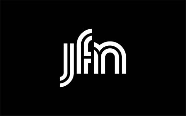 JFN Yaratıcı Eşsiz Modern Harf Logosu Tasarımı. Benzersiz bir harf dizaynına sahip stilize logo, soyut minimalist estetik ve modern cazibe sunar.
