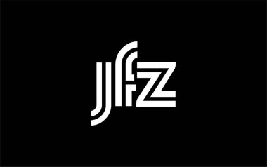 JFZ Yaratıcı Eşsiz Modern Harf Logosu Tasarımı. Benzersiz bir harf dizaynına sahip stilize logo, soyut minimalist estetik ve modern cazibe sunar.