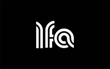 LFA Yaratıcı Eşsiz Modern Harf Logosu Tasarımı. Benzersiz bir harf dizaynına sahip stilize logo, soyut minimalist estetik ve modern cazibe sunar.