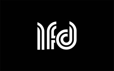 LFD Yaratıcı Eşsiz Modern Harf Logosu Tasarımı. Benzersiz bir harf dizaynına sahip stilize logo, soyut minimalist estetik ve modern cazibe sunar.