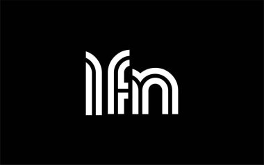 LFN Yaratıcı Eşsiz Modern Harf Logosu Tasarımı. Benzersiz bir harf dizaynına sahip stilize logo, soyut minimalist estetik ve modern cazibe sunar.