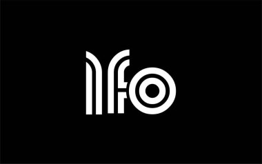 LFO Yaratıcı Eşsiz Modern Harf Logosu Tasarımı. Benzersiz bir harf dizaynına sahip stilize logo, soyut minimalist estetik ve modern cazibe sunar.