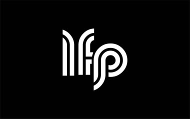 LFP Yaratıcı Eşsiz Modern Harf Logosu Tasarımı. Benzersiz bir harf dizaynına sahip stilize logo, soyut minimalist estetik ve modern cazibe sunar.