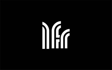 LFR Yaratıcı Eşsiz Modern Harf Logosu Tasarımı. Benzersiz bir harf dizaynına sahip stilize logo, soyut minimalist estetik ve modern cazibe sunar.