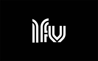 LFV Yaratıcı Eşsiz Modern Harf Logosu Tasarımı. Benzersiz bir harf dizaynına sahip stilize logo, soyut minimalist estetik ve modern cazibe sunar.