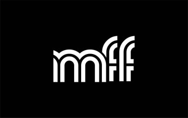 MFF Yaratıcı Eşsiz Modern Harf Logosu Tasarımı. Benzersiz bir harf dizaynına sahip stilize logo, soyut minimalist estetik ve modern cazibe sunar.