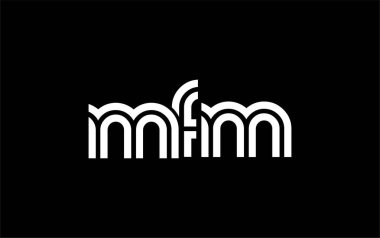 MFM Yaratıcı Eşsiz Modern Harf Logosu Tasarımı. Benzersiz bir harf dizaynına sahip stilize logo, soyut minimalist estetik ve modern cazibe sunar.