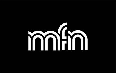 MFN Yaratıcı Eşsiz Modern Harf Logosu Tasarımı. Benzersiz bir harf dizaynına sahip stilize logo, soyut minimalist estetik ve modern cazibe sunar.