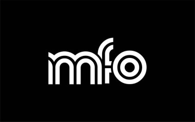 MFO Yaratıcı Eşsiz Modern Harf Logosu Tasarımı. Benzersiz bir harf dizaynına sahip stilize logo, soyut minimalist estetik ve modern cazibe sunar.