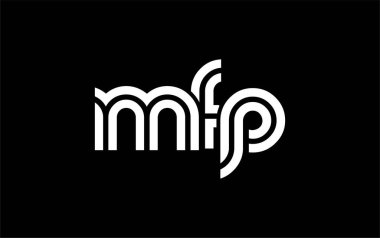 MFP Yaratıcı Eşsiz Modern Harf Logosu Tasarımı. Benzersiz bir harf dizaynına sahip stilize logo, soyut minimalist estetik ve modern cazibe sunar.
