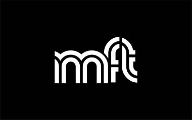 MFT Yaratıcı Eşsiz Modern Harf Logosu Tasarımı. Benzersiz bir harf dizaynına sahip stilize logo, soyut minimalist estetik ve modern cazibe sunar.