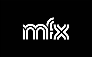 MFX Yaratıcı Eşsiz Modern Harf Logosu Tasarımı. Benzersiz bir harf dizaynına sahip stilize logo, soyut minimalist estetik ve modern cazibe sunar.