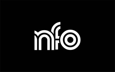 NFO Yaratıcı Eşsiz Modern Harf Logosu Tasarımı. Benzersiz bir harf dizaynına sahip stilize logo, soyut minimalist estetik ve modern cazibe sunar.
