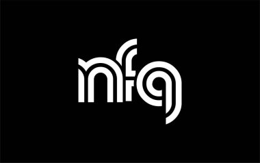 NFQ Yaratıcı Eşsiz Modern Harf Logosu Tasarımı. Benzersiz bir harf dizaynına sahip stilize logo, soyut minimalist estetik ve modern cazibe sunar.