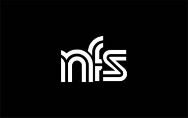 NFS Yaratıcı Eşsiz Modern Harf Logosu Tasarımı. Benzersiz bir harf dizaynına sahip stilize logo, soyut minimalist estetik ve modern cazibe sunar.