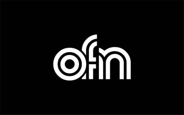 OFN Yaratıcı Eşsiz Modern Harf Logosu Tasarımı. Benzersiz bir harf dizaynına sahip stilize logo, soyut minimalist estetik ve modern cazibe sunar.