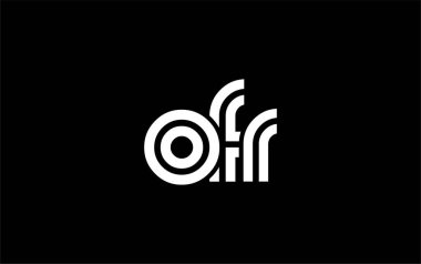OFR Yaratıcı Eşsiz Modern Harf Logosu Tasarımı. Benzersiz bir harf dizaynına sahip stilize logo, soyut minimalist estetik ve modern cazibe sunar.