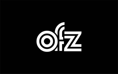 OFZ Yaratıcı Eşsiz Modern Harf Logosu Tasarımı. Benzersiz bir harf dizaynına sahip stilize logo, soyut minimalist estetik ve modern cazibe sunar.