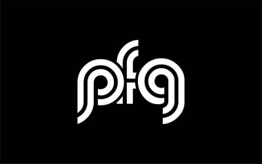 PFG Yaratıcı Eşsiz Modern Harf Logosu Tasarımı. Benzersiz bir harf dizaynına sahip stilize logo, soyut minimalist estetik ve modern cazibe sunar.