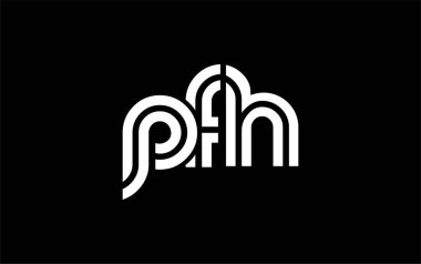 PFH Yaratıcı Eşsiz Modern Harf Logosu Tasarımı. Benzersiz bir harf dizaynına sahip stilize logo, soyut minimalist estetik ve modern cazibe sunar.