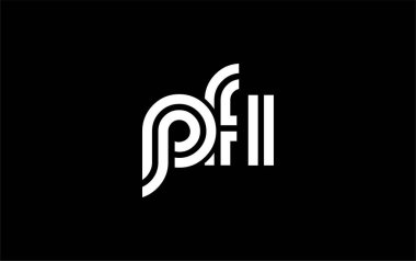 PFI Yaratıcı Eşsiz Modern Harf Logosu Tasarımı. Benzersiz bir harf dizaynına sahip stilize logo, soyut minimalist estetik ve modern cazibe sunar.