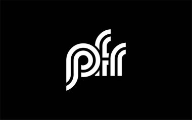 PFR Yaratıcı Eşsiz Modern Harf Logosu Tasarımı. Benzersiz bir harf dizaynına sahip stilize logo, soyut minimalist estetik ve modern cazibe sunar.