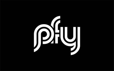 PFY Yaratıcı Eşsiz Modern Harf Logosu Tasarımı. Benzersiz bir harf dizaynına sahip stilize logo, soyut minimalist estetik ve modern cazibe sunar.