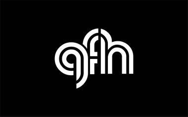 QFH Yaratıcı Eşsiz Modern Harf Logosu Tasarımı. Benzersiz bir harf dizaynına sahip stilize logo, soyut minimalist estetik ve modern cazibe sunar.
